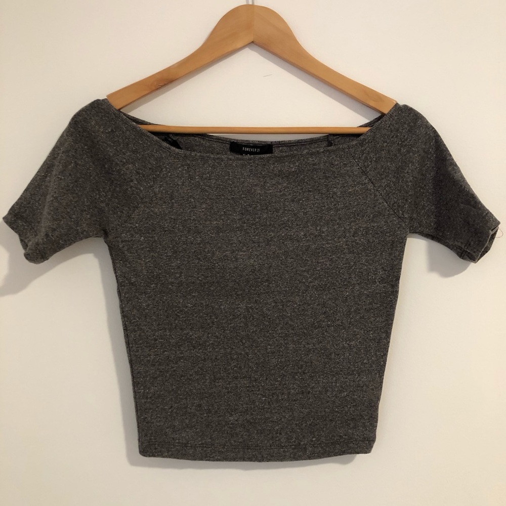 NWT Forever 21 Gray Crop Top
